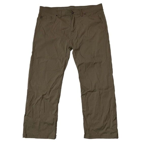 prAna Brion Hiking Men’s Pants In Mud Color Size 40WX30L Green - Picture 2 of 12